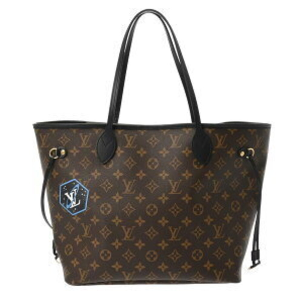 Louis Vuitton Neverfull My LV World Tour Brown Black Grain Tote Bag